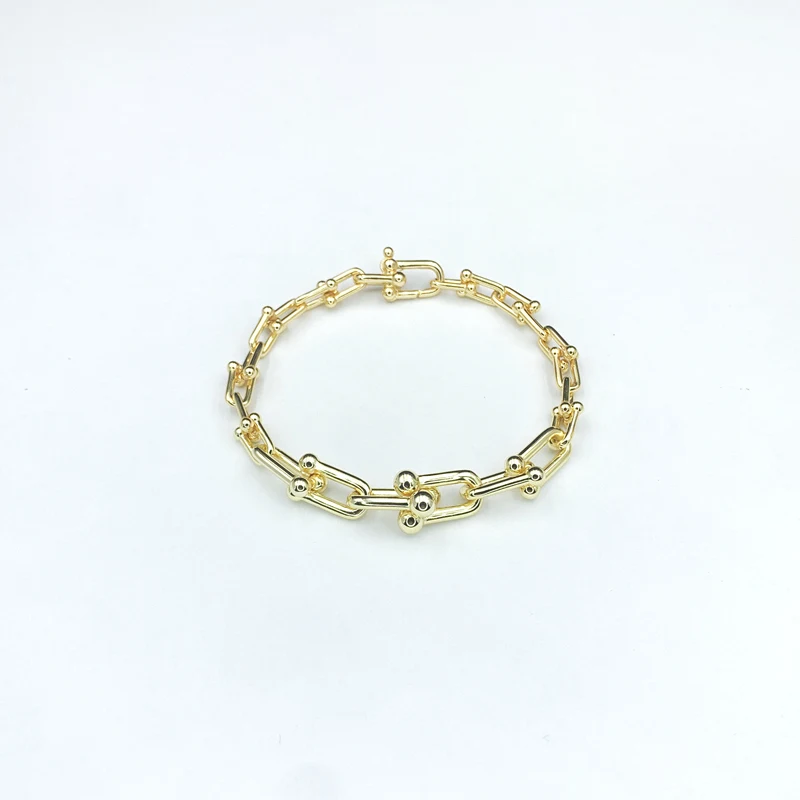 ttff new hot selling brand pure 925 sterling silver ladies jewelry u ring gradient chain bracelet party bracelet jewelry free global shipping