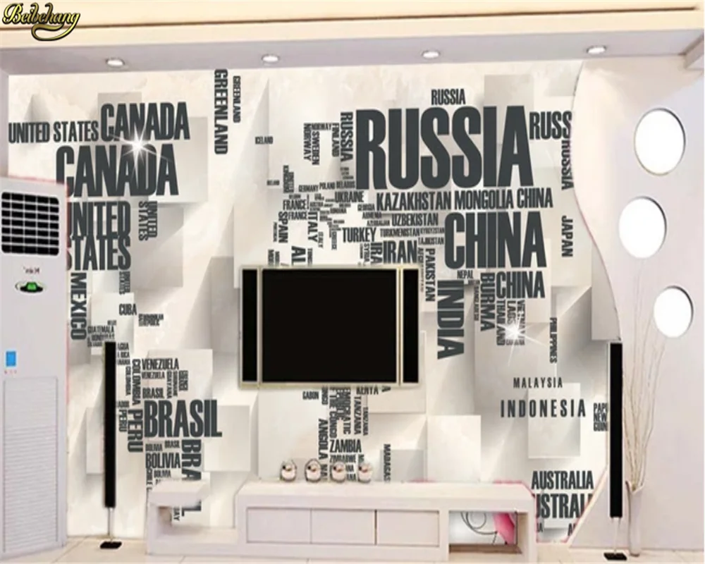 3d обои beibehang на заказ 3D стерео Английский алфавит фон для телевизора настенная