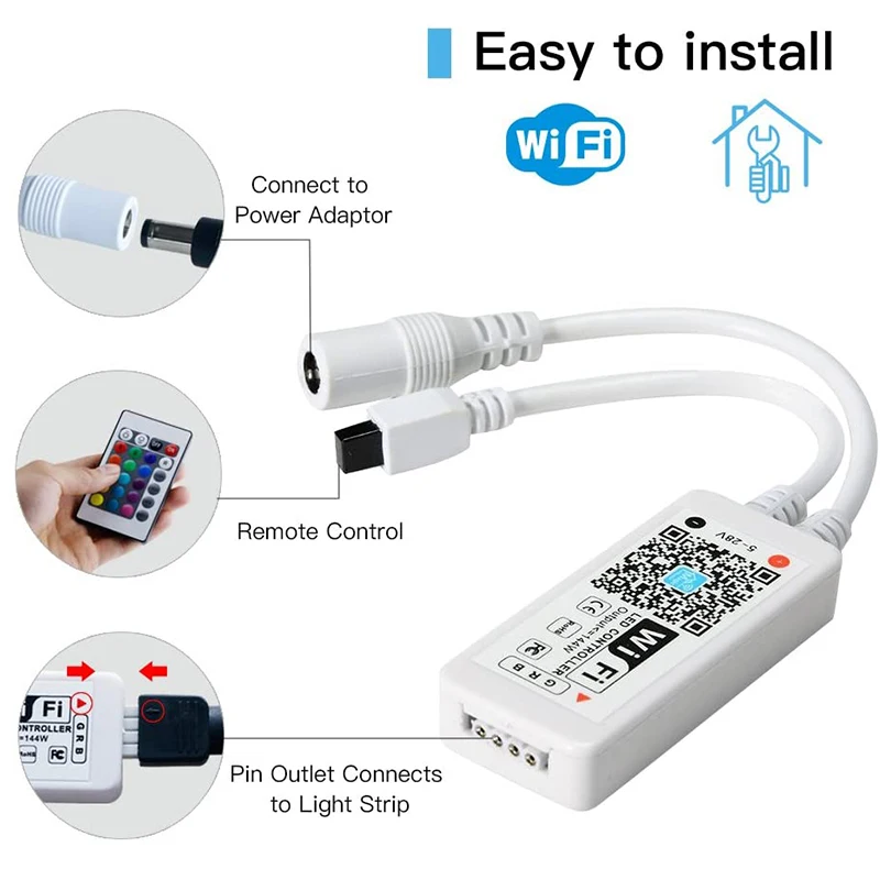 Интеллектуальная беспроводная (Wi-Fi) цветная (RGB)/GRB LED Управление совместимый с