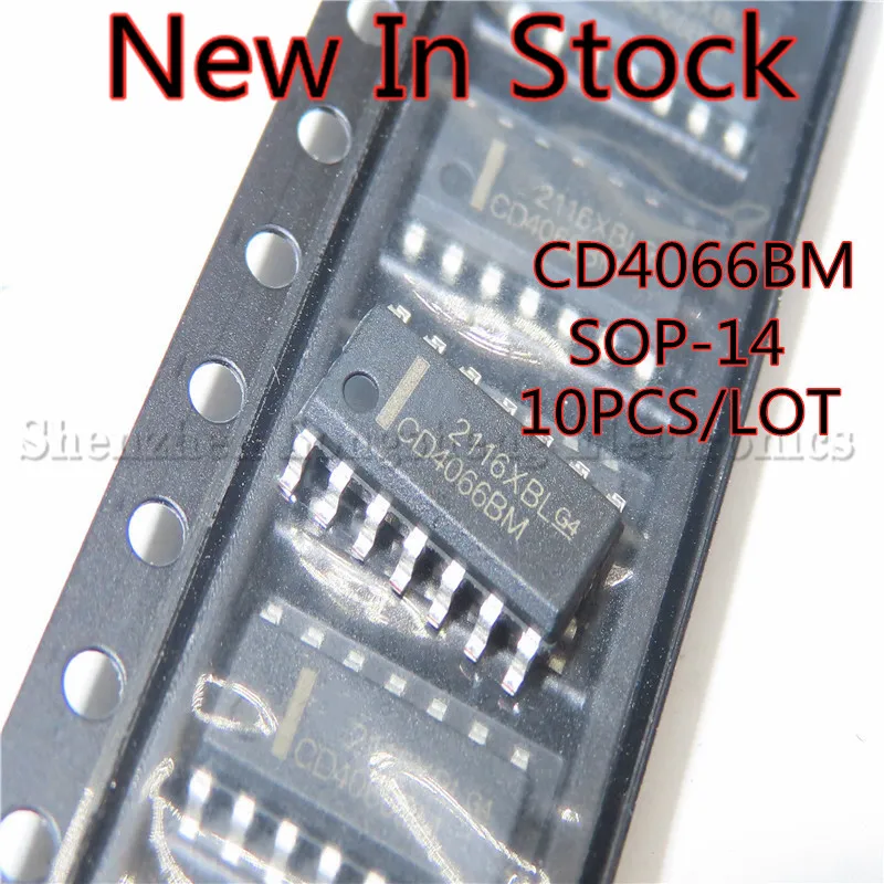 

10PCS/LOT NEW CD4066 CD4066BM SOP-14 Four-way analog switch Four transmission gate In Stock