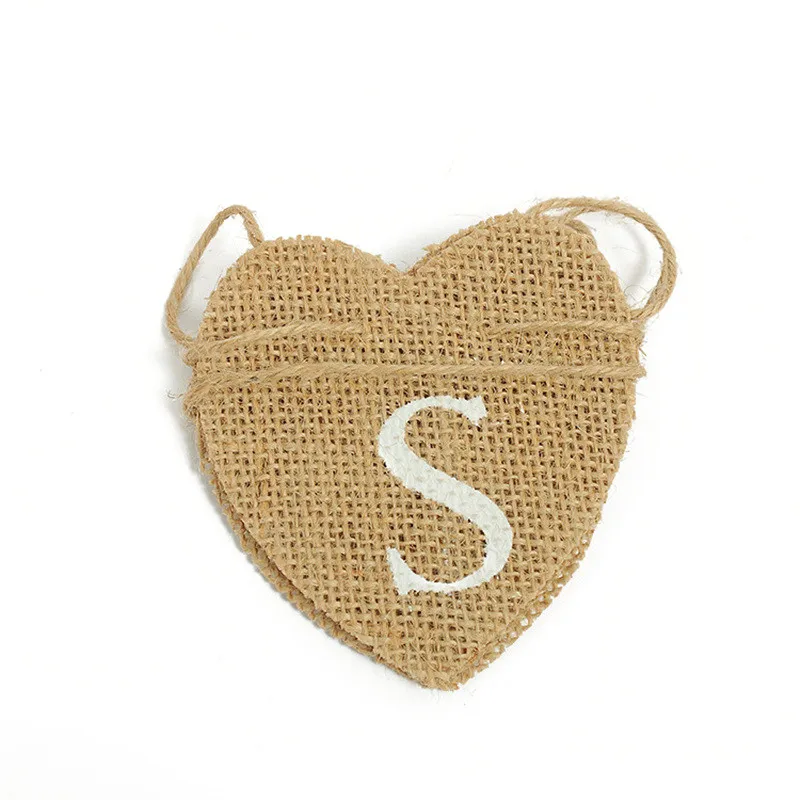 Джутовые сердца гессиань фотокарточки любовь сердце мини флажки баннер знак