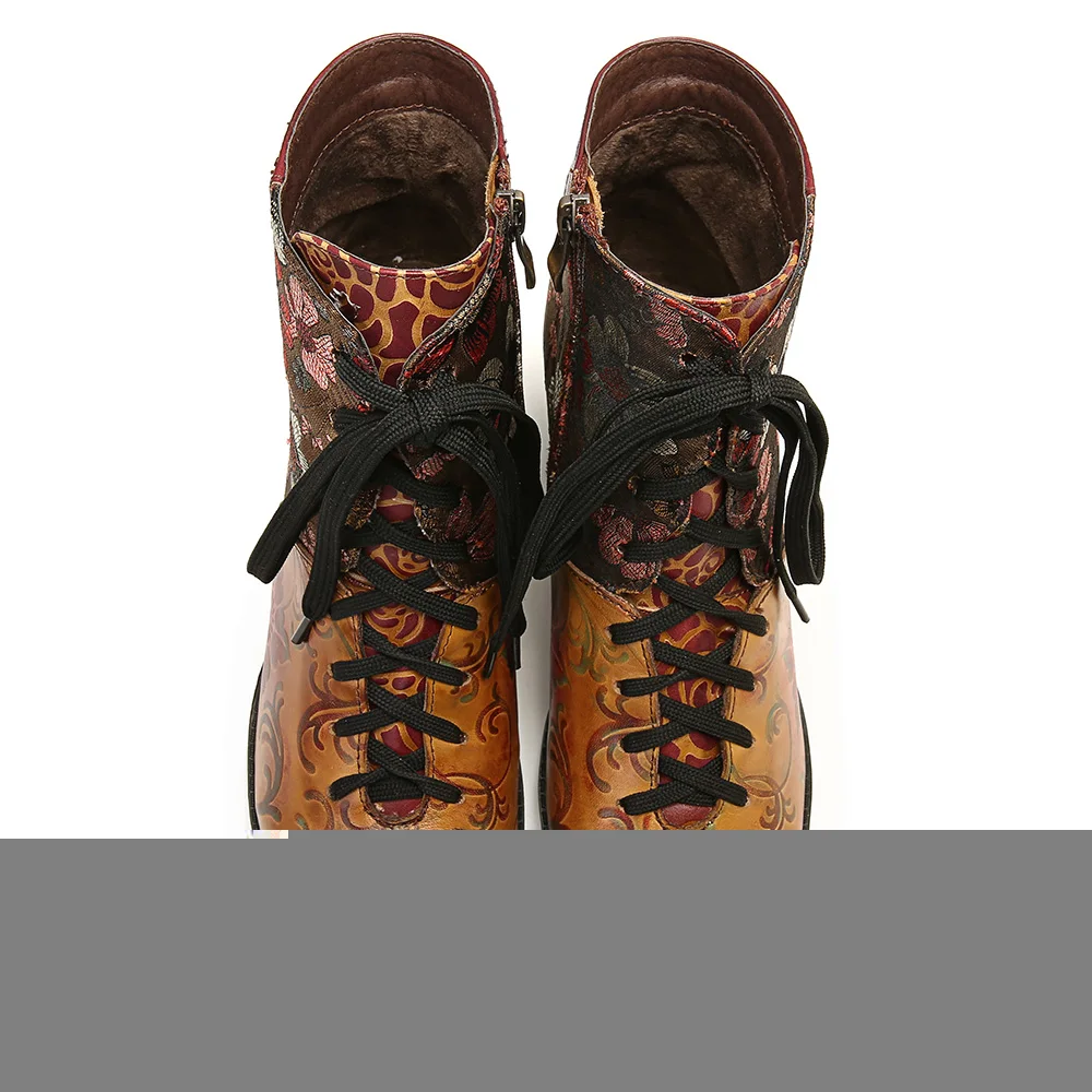 Женские сапоги на молнии SOCOFY черные удобные из натуральной кожи высоком каблуке