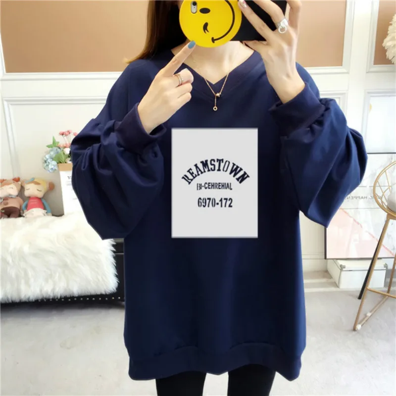 Женские толстовки с капюшоном осенняя новинка корейский стиль большие размеры