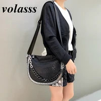volasss womans crossbody bag 2021 new female tote handbag fashion versatile sequin mesh large capacity shoulder bag for women