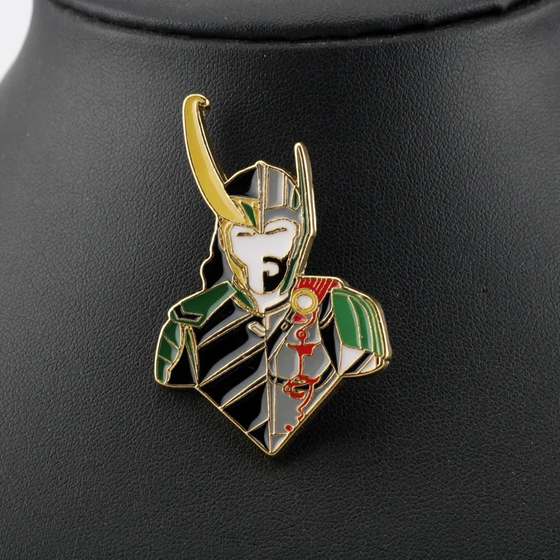 Аниме фигурки кино флеш накопителей “Мстители” Локи эмали штырь одежды