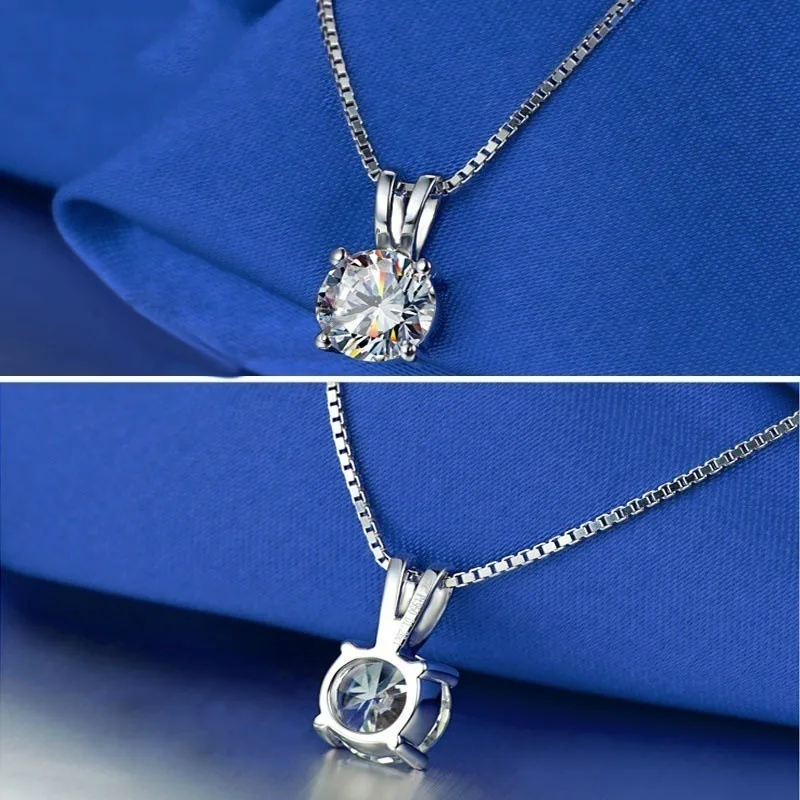 Кулон женский из серебра 925 пробы с бриллиантами 2 карата | Украшения и аксессуары