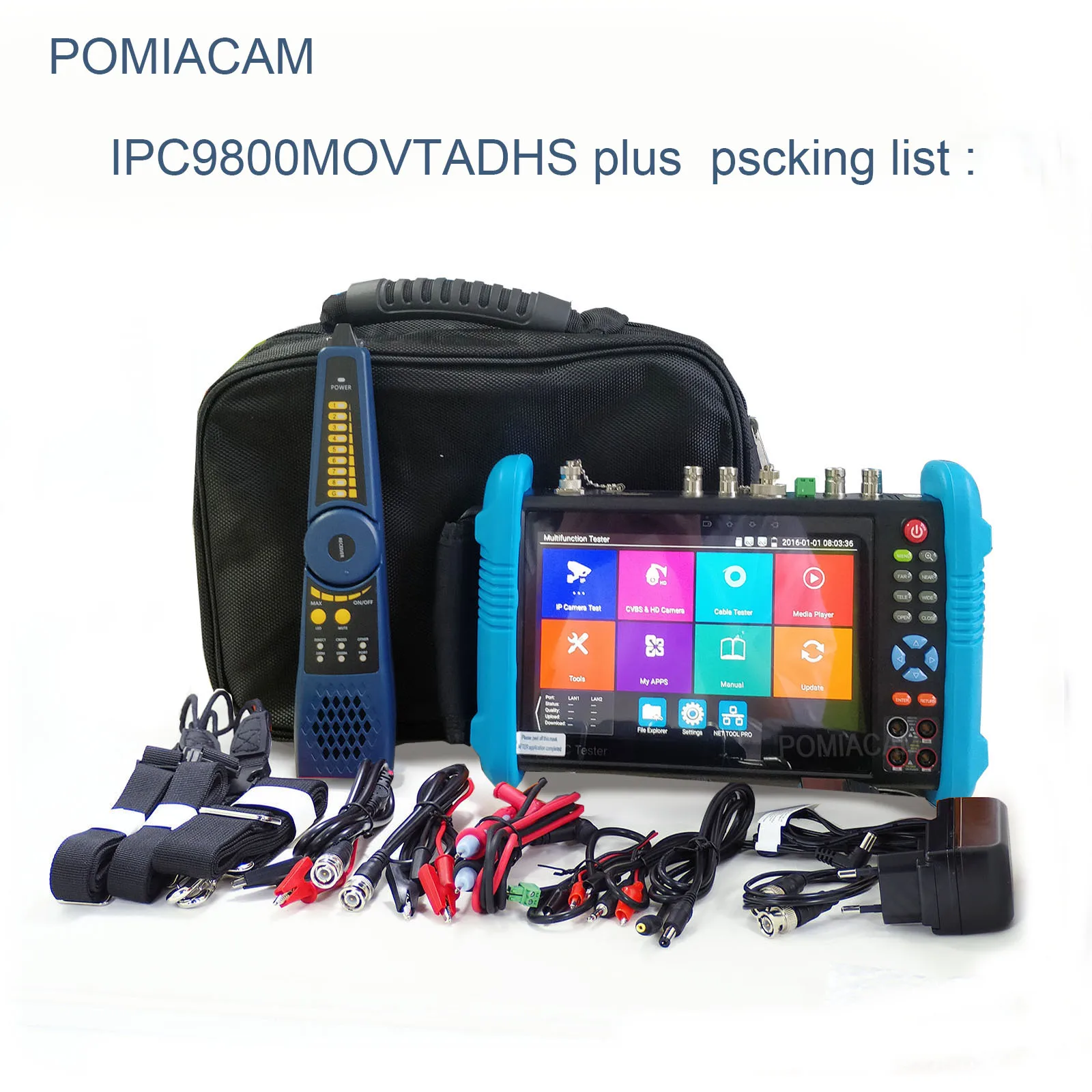 IPC9800 CCTV IPC AHD TVI CVI тестовый er Plus с H.265 4K видео дисплей Видео монитор IP камера 7