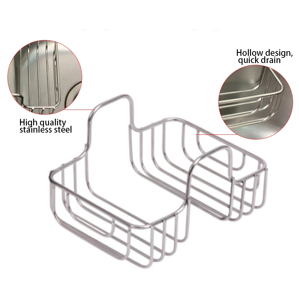 Кухня стеллаж для хранения Нержавеющая сталь 2-сторонний умывальник нержавеющей