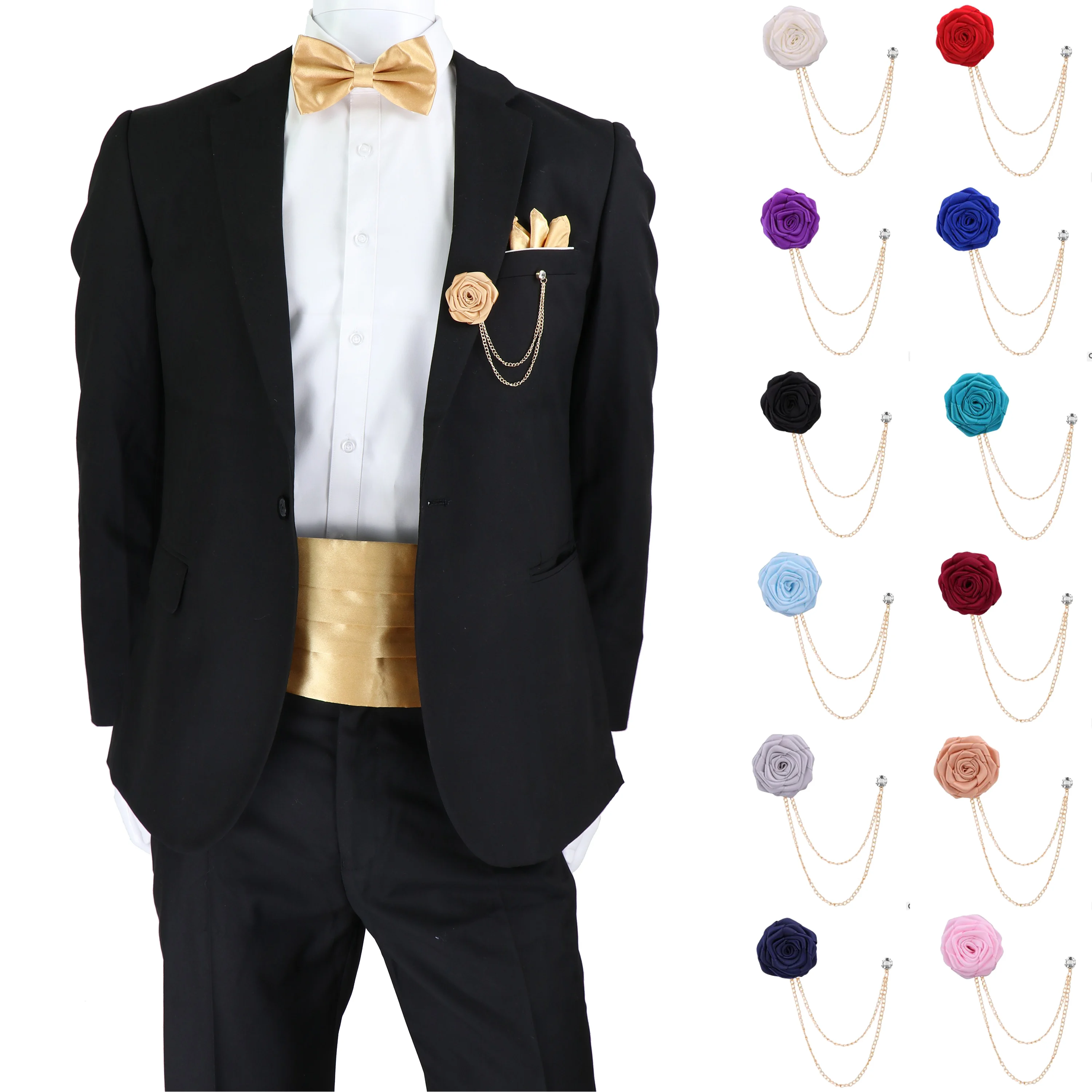 Значок для жениха на свадьбу булавка лацкан брошка из ткани ручная работа