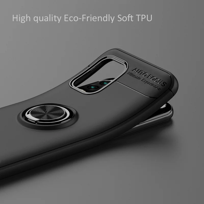 Автомобильный Магнитный чехол для Xiaomi Mi 10 Mi10 Lite Youth мягкий с держателем колец и