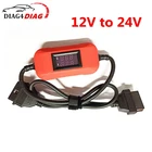 Новинка преобразователь для тяжелых грузовиков 12 В в 24 В Golo 3 Easydiag 2,0 Easydiag 3,0 X431 ABS прочный OBD2 сканер адаптер 12 В в 24 В