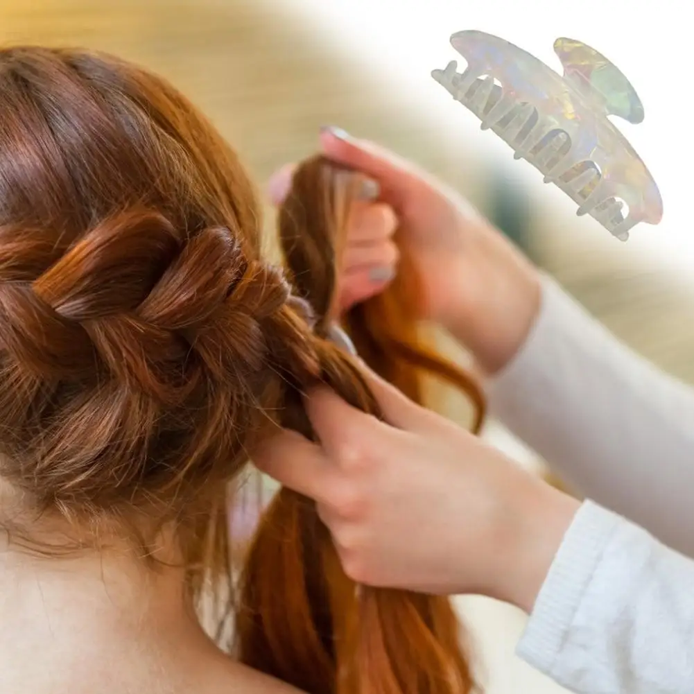 Женский Большой матовый зажим для волос стильный в ванну большой конского хвоста