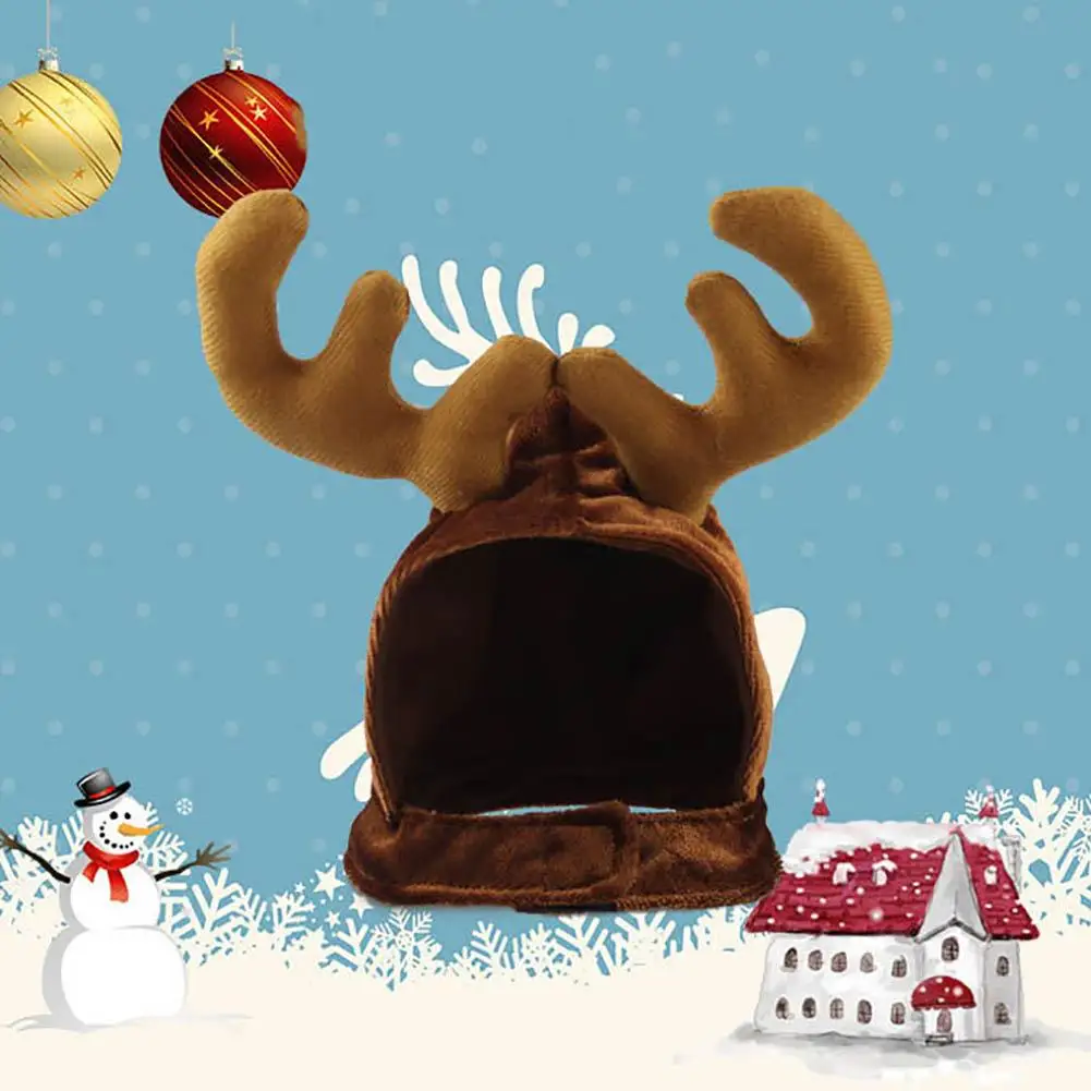 HOT SALES！！！Xmas Pet Dog Cat Cap Deer Antler Festival Christmas Party Holiday Headwear Hat | Дом и сад