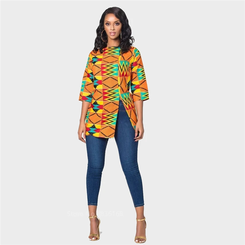 

African Women Clothes Bazin Riche Dashiki T Shirt Traditional Print Clothing Vestido Africa Ankara Style Tops Fashion Blouse Tee
