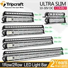 Однорядсветильникдвухрядная Супер Тонкая световая балка 7-38 дюймов, комбинированный луч для вождения, грузовика, автомобиля, квадроцикла, кроссовера 4x4