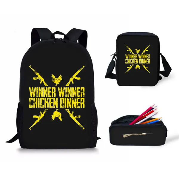 as picture2 THIKIN новая популярная игра PUBG напечатанный мужской рюкзак для подростков мальчиков ланч бокс Пенал школьный детский подарок разнообразие оптом - Цвет: as picture2