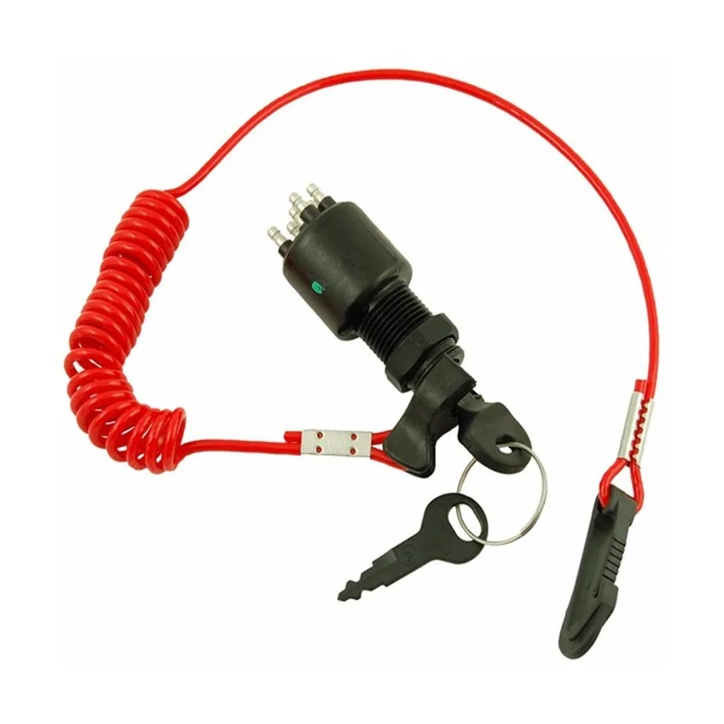

Ignition Key Switch & Safety Lanyard For Evinrude Johnson OMC 5005801 175974