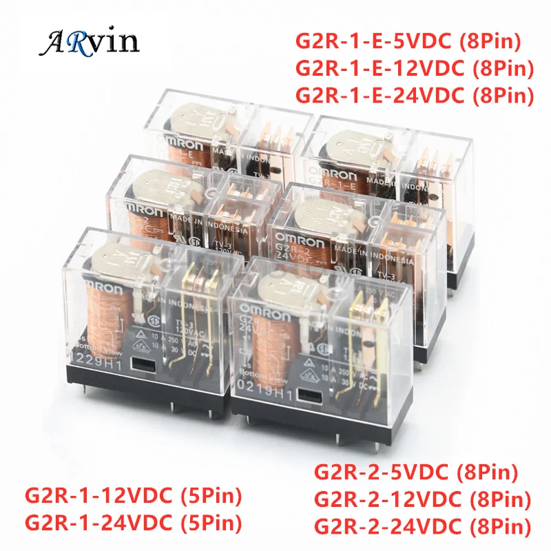 2 шт./лот OMRON Реле G2R 1 12VDC 10A 24VDC 5A E 5VDC 16A 5V 12V 24V 110V 230V|Соединители| |