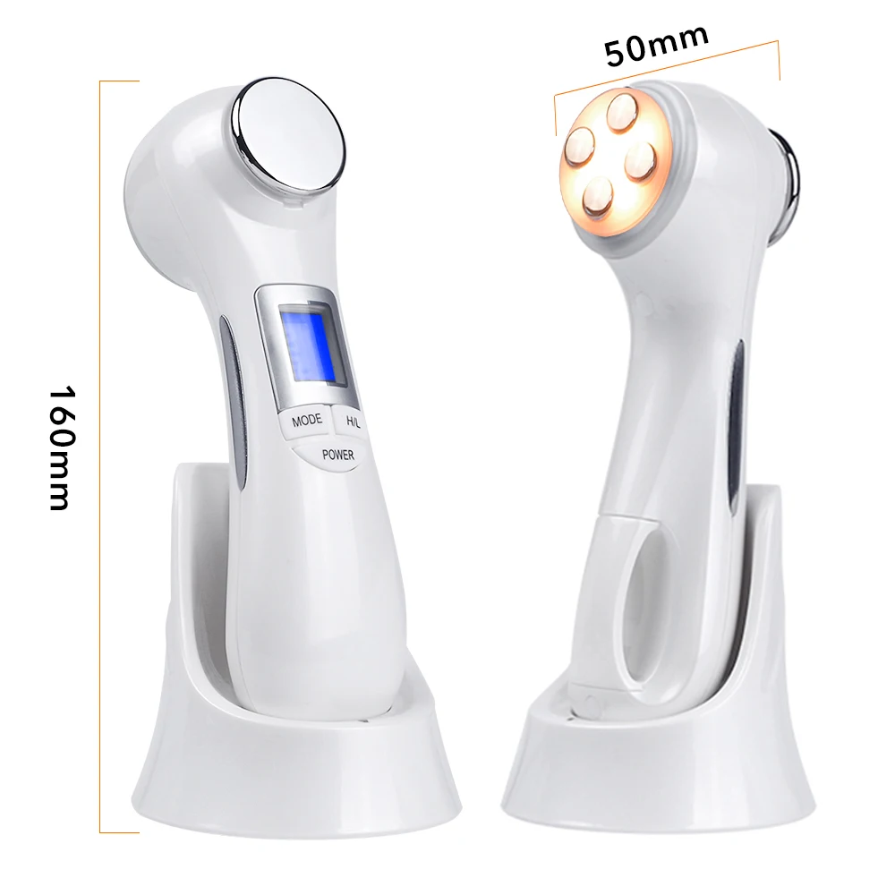 

6-in-1LED Photon RF EMS Ultrasonic Vibration Ion Lifting Face Skin Cleaner Ultrasound Wrinkle Remover Anti Aging Skin Tightening