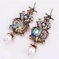 temperament colorful gemstone alloy inlaid diamond earrings jewelry accessories