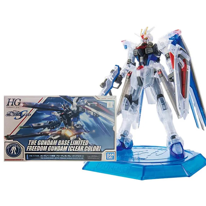

In Stock Original Bandai Gundam Base 61746 HGCE HG 1/144 ZGMF-X10A Freedom Gundam Color Transparency Assembly Model Toys