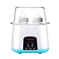 baby bottle warmer bottle steam sterilizer 5 in 1 smart thermostat double bottle baby food heater for breast milk or formula