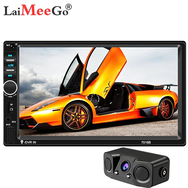 2 DIN Авторадио Bluetooth Mirrorlink автомобильный стерео " HD MP5 Автомобильный мультимедийный проигрыватель Aux FM входной приемник с задней камерой - Цвет: 7018B with pz451