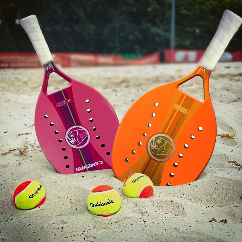

Matte Carbon Fiber EVA Foam Beach Racket Outdoor Sports High Quality Flat Tennis Rackets Sports Equipment With Tennis Bags