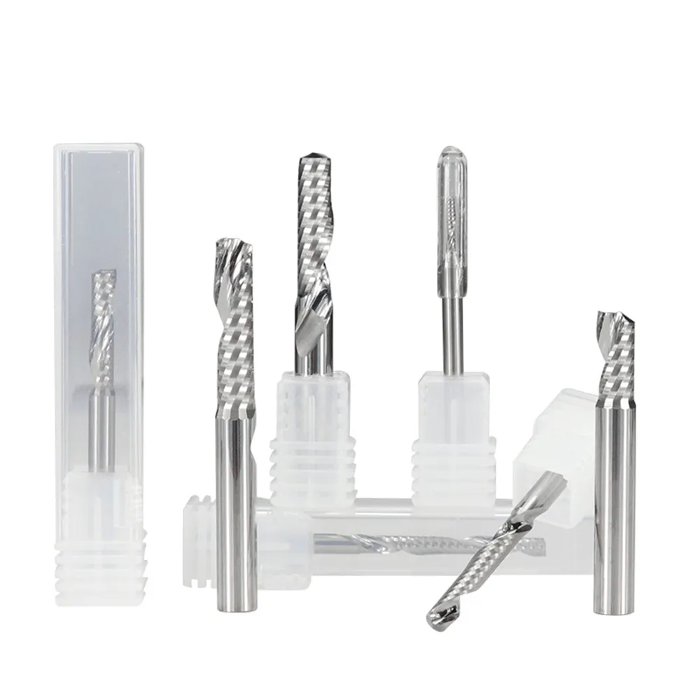 Концевая фреза с одной канавкой и хвостовиком 4/6 мм ЧПУ для резки алюминия