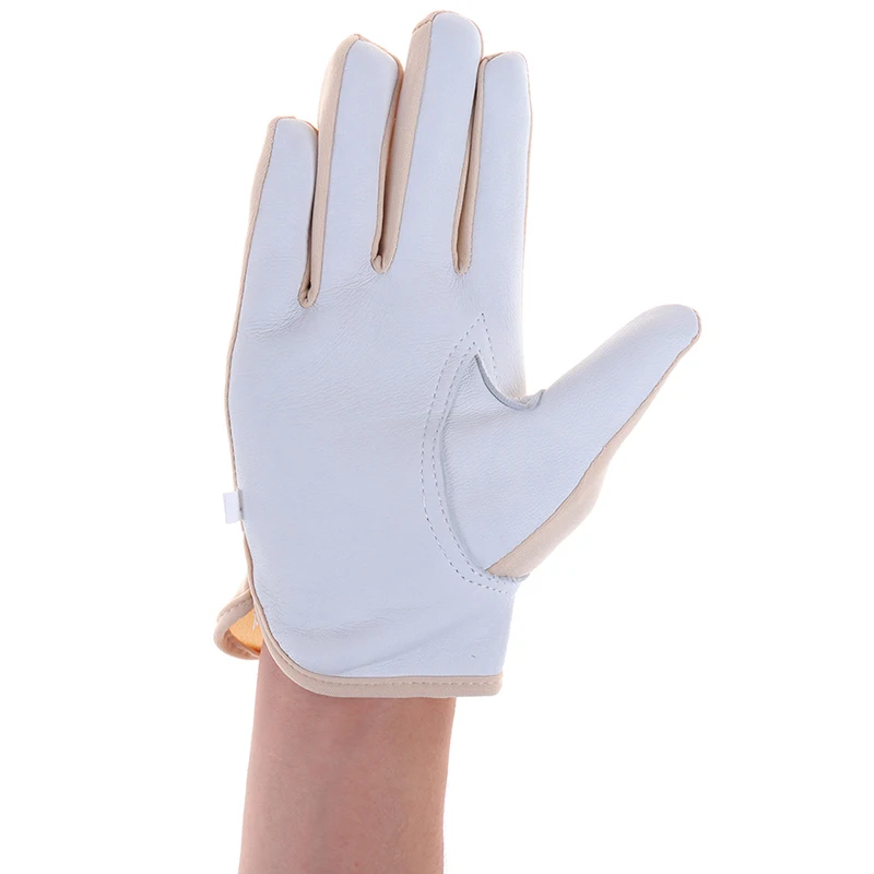 Горячая продажа 1 пара защитные перчатки из свиной кожи и ткани рабочие случайный