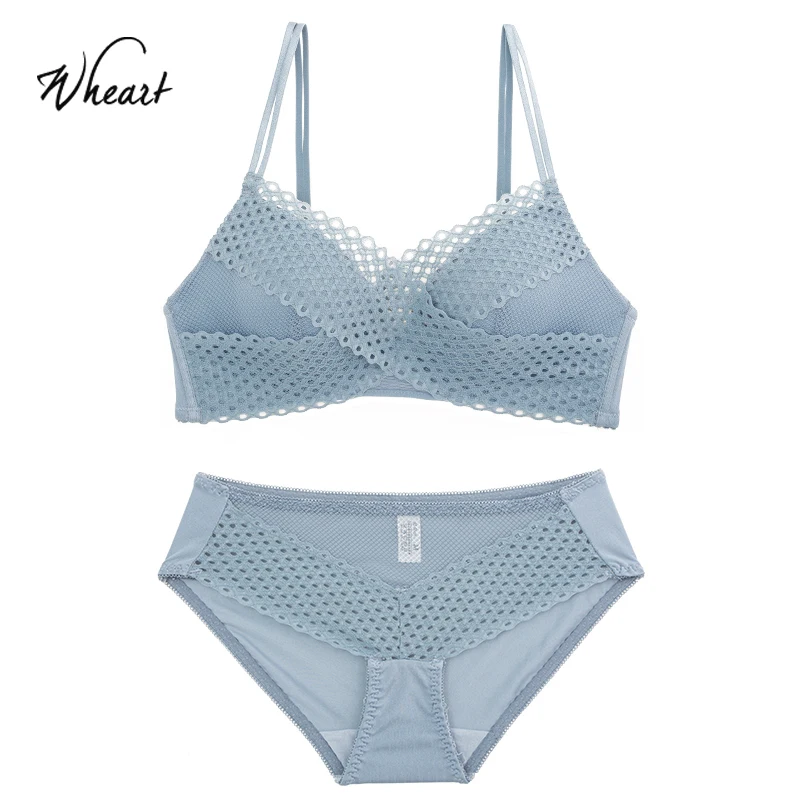 Женский комплект нижнего белья с кружевным жаккардовым хлопковым бюстгальтером