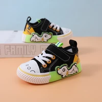 new fashion childrens canvas shoes for 2021 spring and autumn cute cartoon animals patterns soft soled boys casual flat shoes