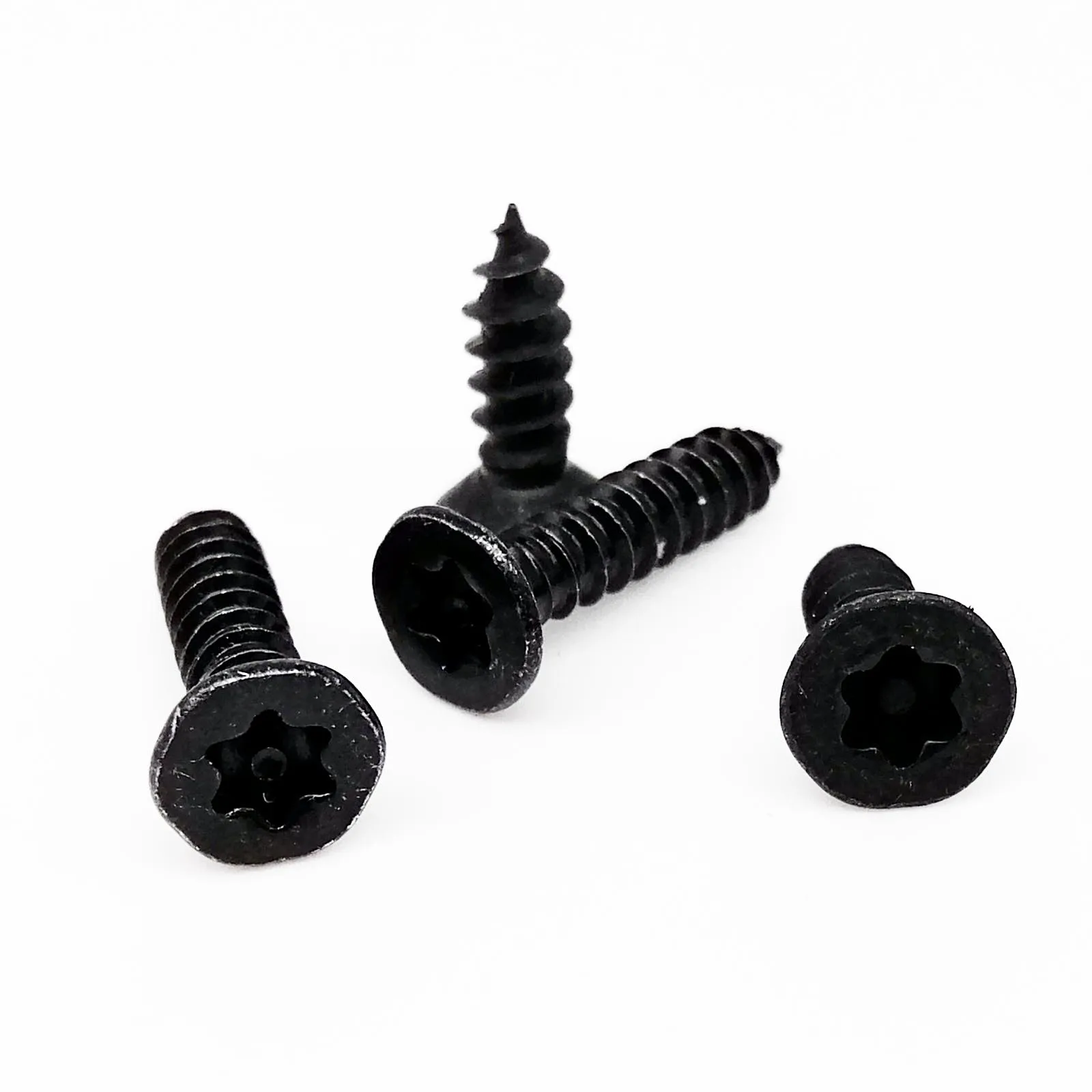 Шестилепестковый винт Torx из черной углеродистой стали круглый плоский с