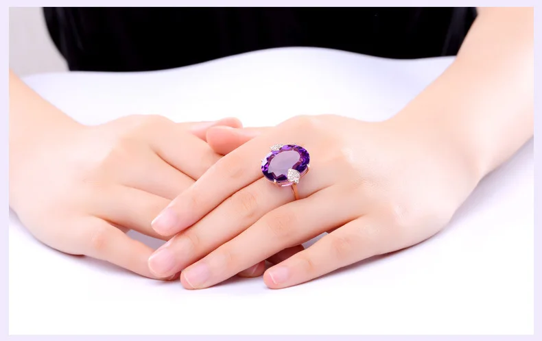 Серебро 925 пробы Фиолетовый Топаз Алмаз кольцо для женщин Anillo Изумрудный зеленый топаз Сапфир чистый камень Обручальное кольцо с драгоценным камнем ювелирные изделия серебряные украшения gümüş серебро 925