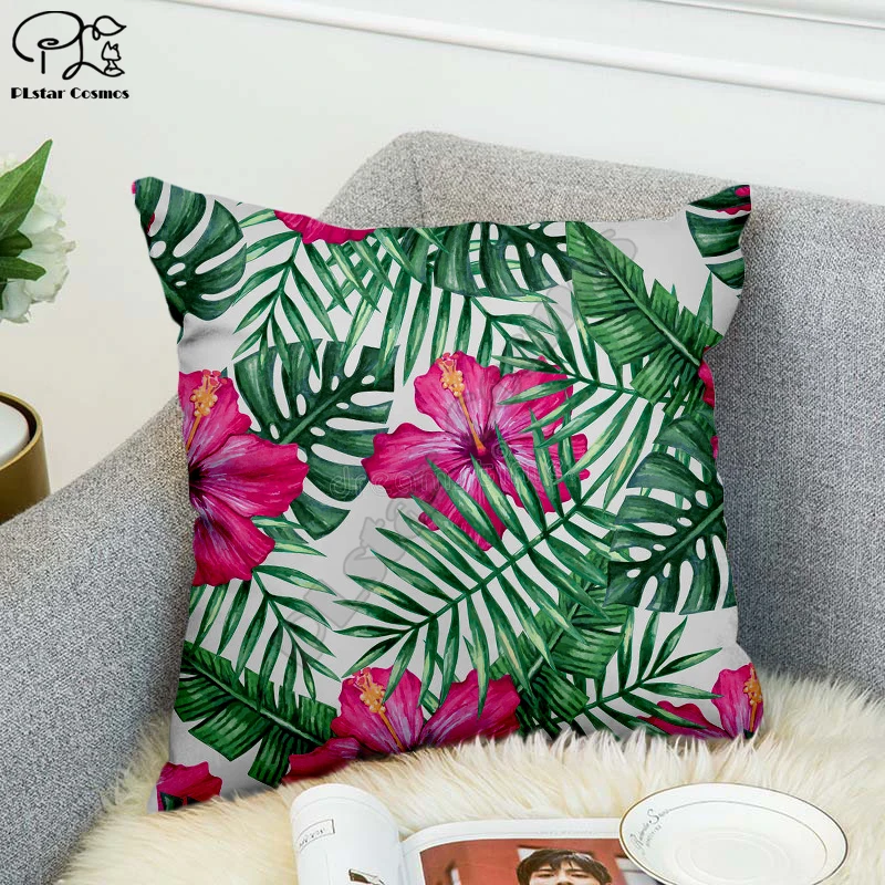

Fresh flowers 3D printed Pillow Case Polyester Decorative Pillowcases Throw Pillow Cover style-3