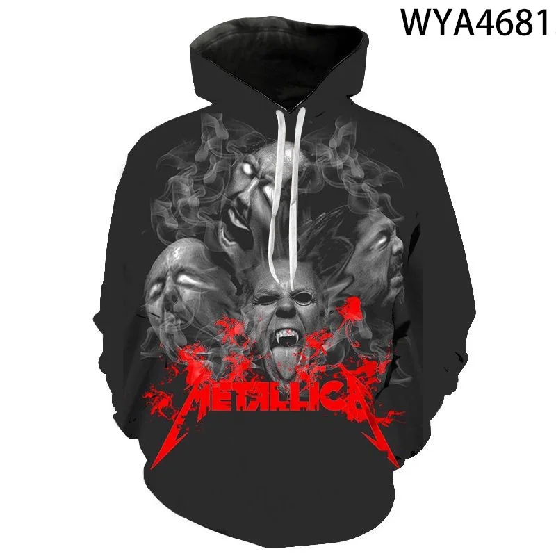 

Fashion Metallica Fashion Hoodies Cool Men Women Children Sweatshirts 3D Printed Pullover Streetwear Boy Girl Kids Casual Tops