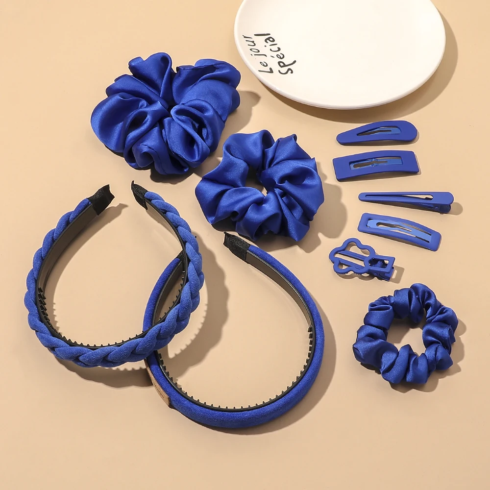 

Fashion Ins Assorted Klein blue hair accessories Rabbit Flower Hair Clips BB Clip Scrunchies Sponge Wave Hair Bands Headwear