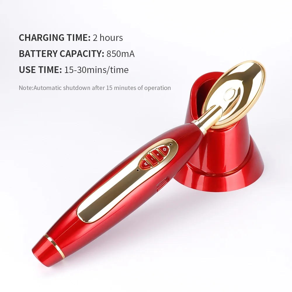 Новое золотое ложечное сверхпроводящее гальваническое массажное устройство для лифтинга кожи лица и ионической детоксикации.