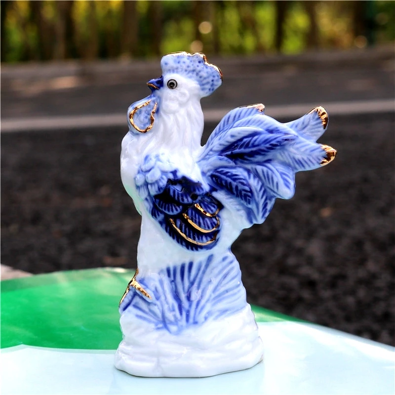 Керамическая фигурка цыпленка привлекающая тепло фарфоровый петух миниатюрная