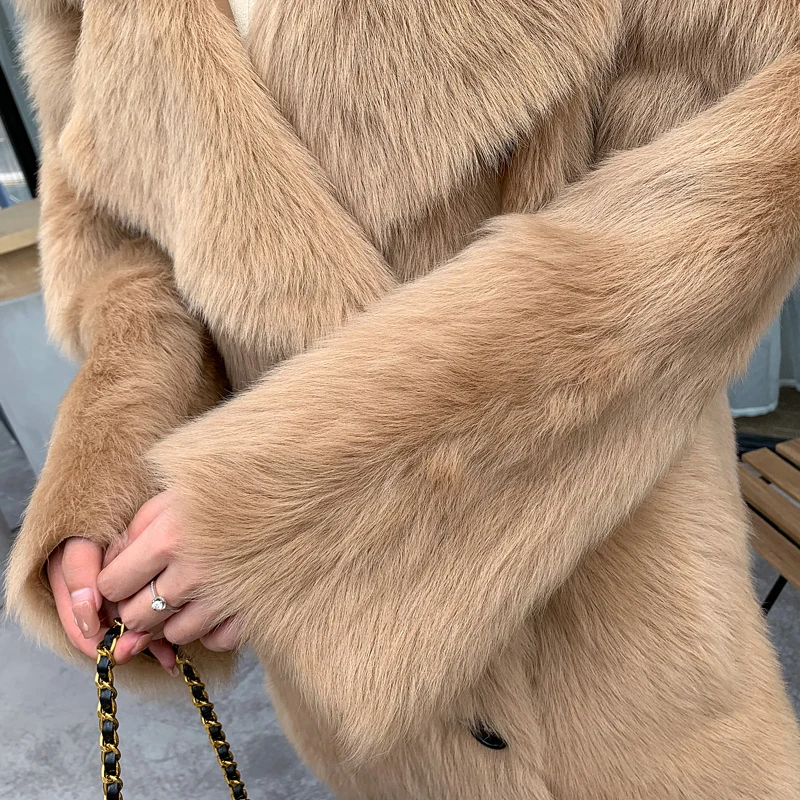 Новинка 2020 пальто из натурального меха Женское зимнее овечьей шерсти Женская