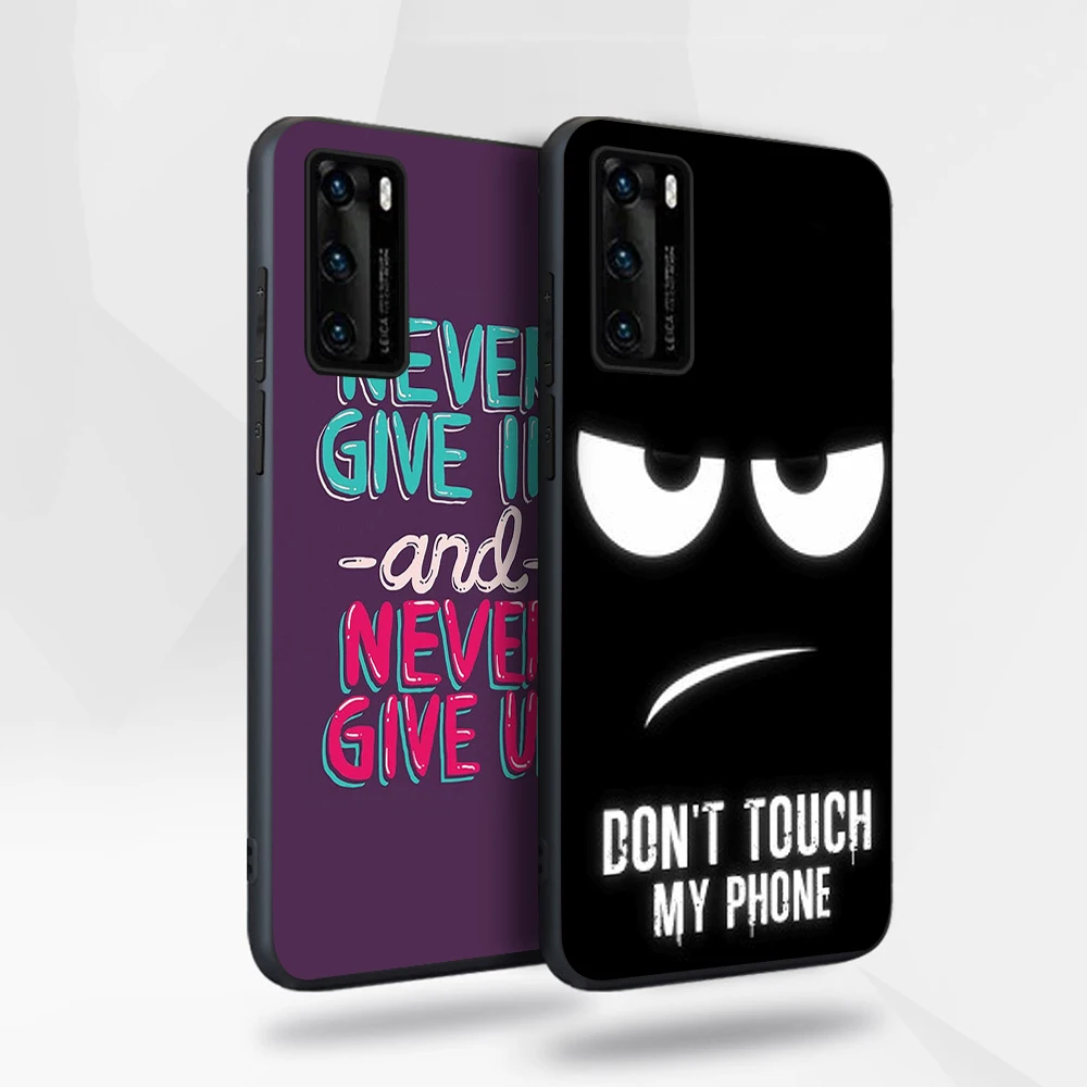 

Text Pattern Case for Huawei P40 P30 20 Honor 30 20 10 30S Mate 40 30 20 Lite Pro P Smart Plus 2019 Soft Silicone TPU Phone Back