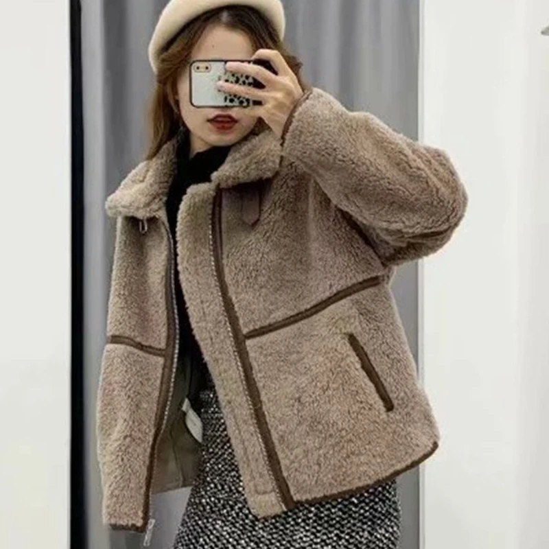 Осенне-зимнее новое пальто из искусственного меха 2019 модная куртка с