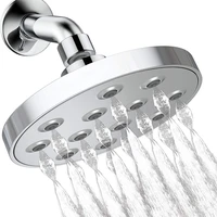 modern chrome plated 6 inches abs plastic bath shower round electroplating top shower nozzle oem rain showerhead