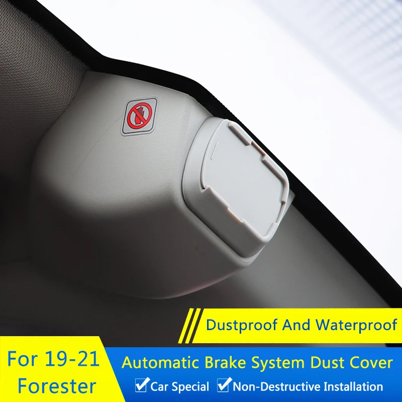 

QHCP Automatic Braking System Camera Covers Car Cameras Dustproof Waterproof Protection 1Pair For Subaru Forester 2019 2020 2021