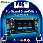 автомагнитола 2дин андройд 10 с экраном магнитола PX6 для SUZUKI GRAND VITARA 2007-2015 навигация Авто Аудио видео плееры интеллектуальные системные автомагнитола Мультимедиа блютуз стерео Carplay магнитофон в машину