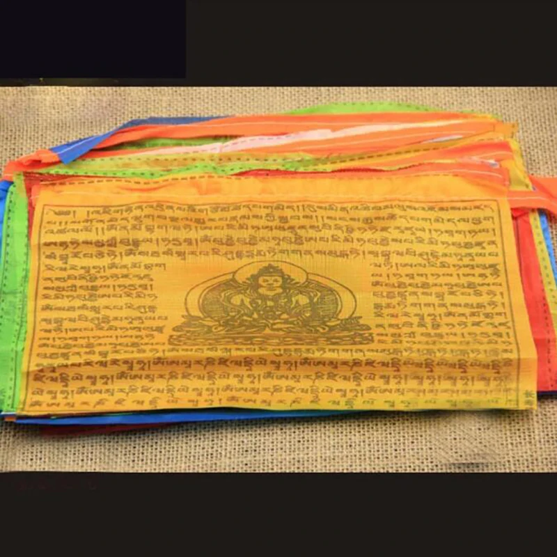 Религиозные флаги тибетские буддистские товары цветной принт молитвенный флаг