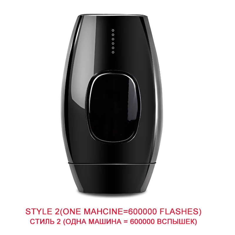 Style 2 black 600000 флэш постоянное IPL лазерная эпиляция для удаления волос электрические deplidor фото безболезненно устройство для удаления волос депилятор лица эпилятор женский - Цвет: Style 2 black