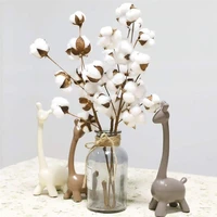 natural dried cotton flowers gypsophila white home decorative real flowers branch bridesmaid bouquet decor fake white flower