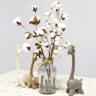 Натуральный высушенный хлопок, искусственный белый цветок для украшения дома, букет подружки невесты