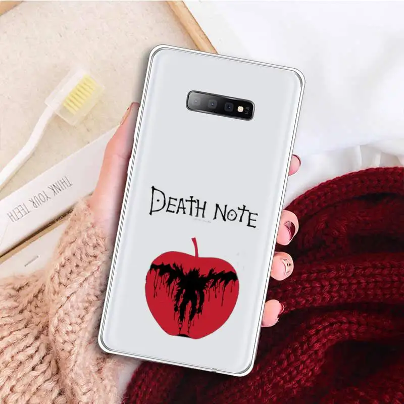 

Anime death note Phone Case Transparent for samsung A 21s 50 71 S 8 9 20 20fe note 10 20 ultra plus